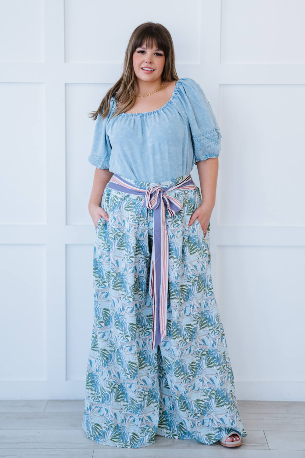 Davi & Dani Island Retreat Full Size Run Palazzo Pants