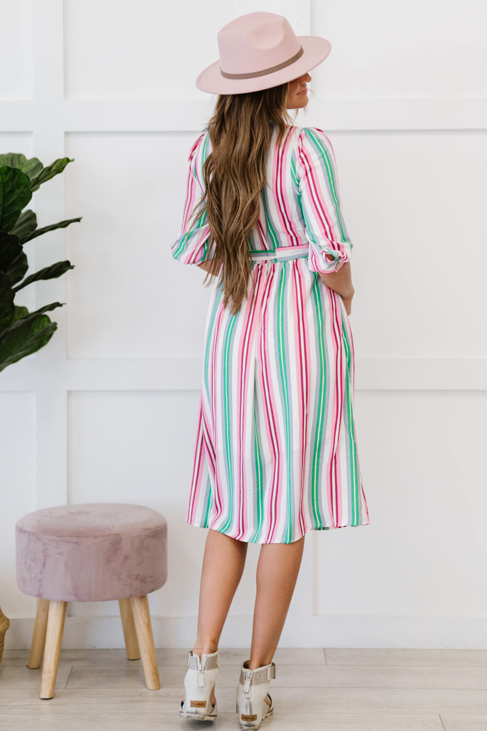 ODDI Sweet Like Candy Full Size Run Striped Dress